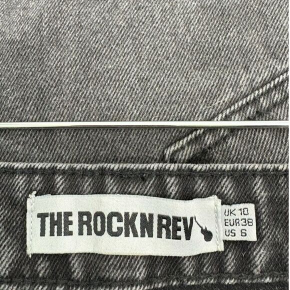 The Rockn Rev Stop Playin' Distressed Mom Jeans Black size 6 - Picture 4 of 5